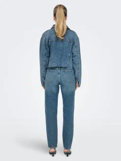 Online ONLEMILY Høj talje Straight fit Ankellængde Jeans Dame Jeans|Jeans