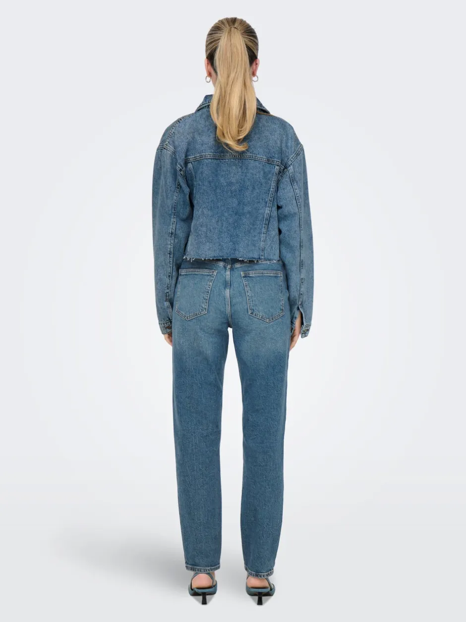 Online ONLEMILY Høj talje Straight fit Ankellængde Jeans Dame Jeans|Jeans