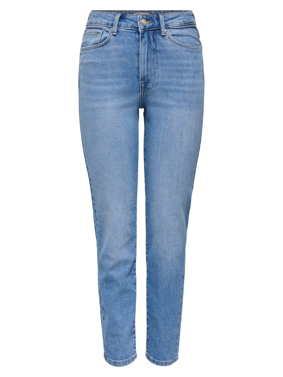 Online ONLEMILY Høj talje Straight fit Ankellængde Jeans Dame Jeans|Jeans