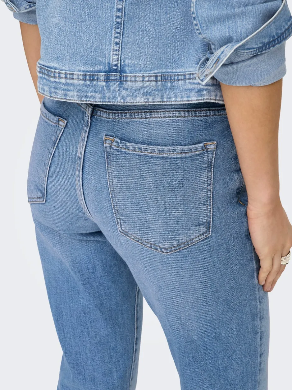 Online ONLEMILY Høj talje Straight fit Ankellængde Jeans Dame Jeans|Jeans