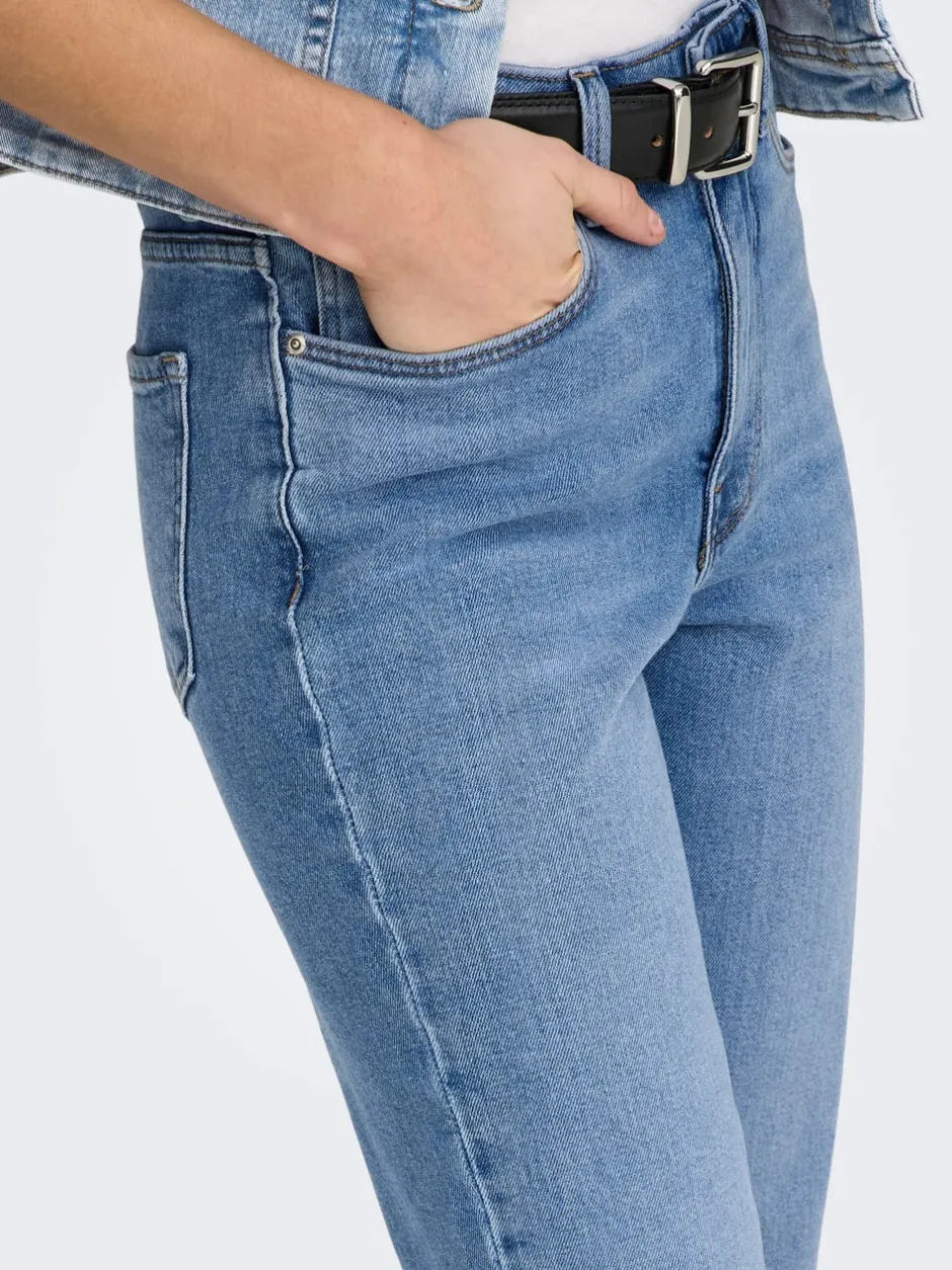 Online ONLEMILY Høj talje Straight fit Ankellængde Jeans Dame Jeans|Jeans