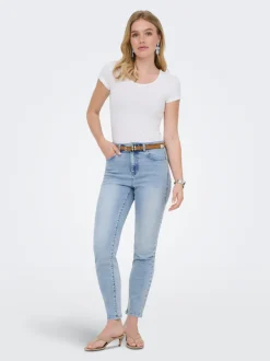 Clearance ONLEMILY-MILA Høj talje Straight fit Ankellængde Jeans Dame Jeans|Jeans