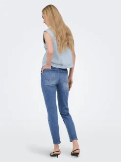 ONLEMILY-MILA Høj talje Straight fit Ankellængde Jeans Dame Jeans|Jeans