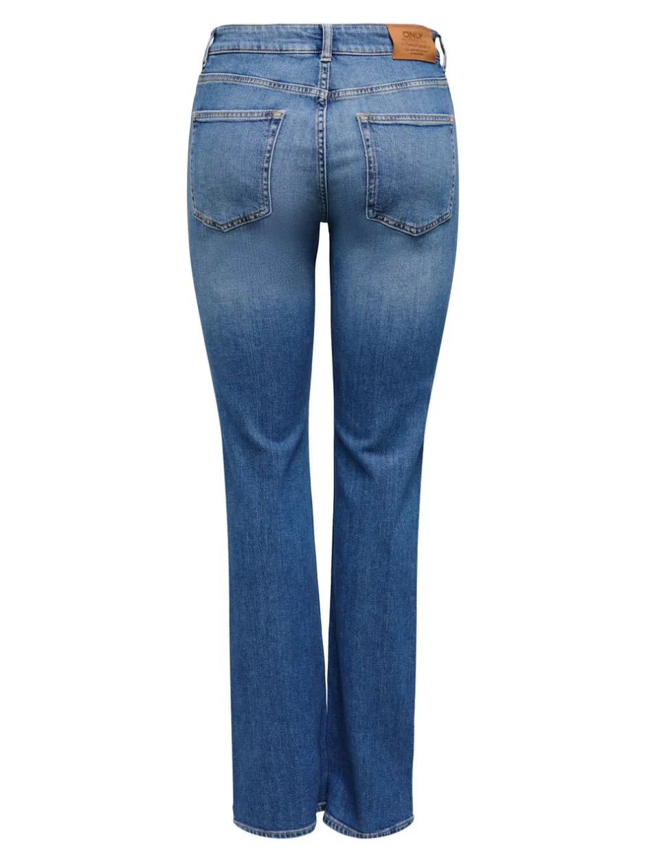 Hot ONLEVERLY Mellemhøj talje Bootcut fit Jeans Dame Jeans|Jeans