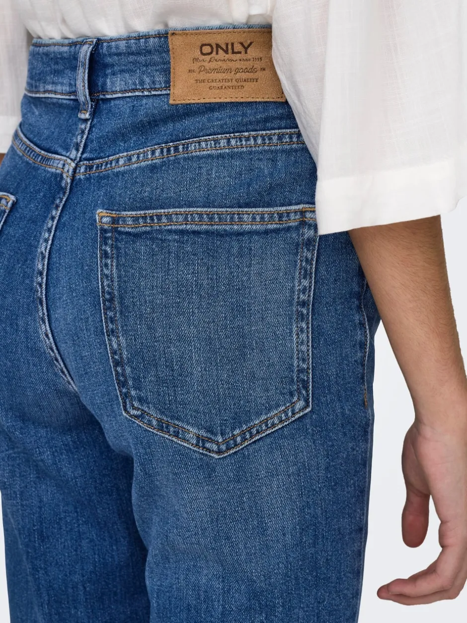 Hot ONLEVERLY Mellemhøj talje Bootcut fit Jeans Dame Jeans|Jeans