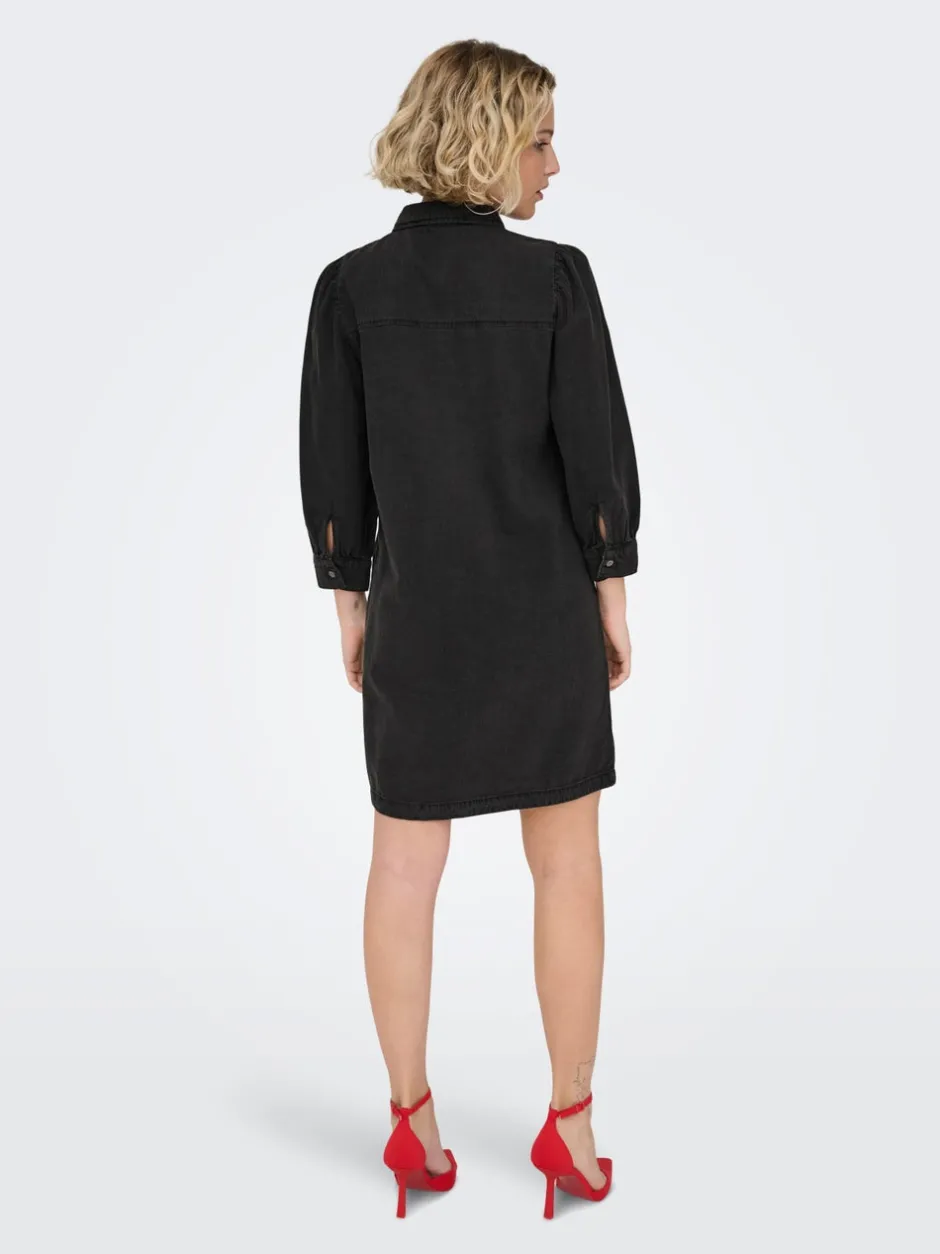 Discount -ONLFELICA Lang kjole Dame Kjoler|Double Denim