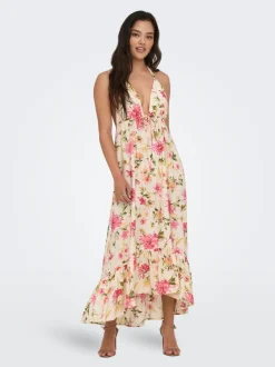 Clearance ONLFLOWER Lang kjole Dame Kjoler
