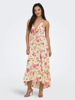 Clearance ONLFLOWER Lang kjole Dame Kjoler