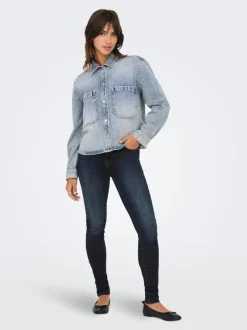Clearance ONLFOREVER Høj talje Skinny fit Jeans Dame Jeans|Jeans