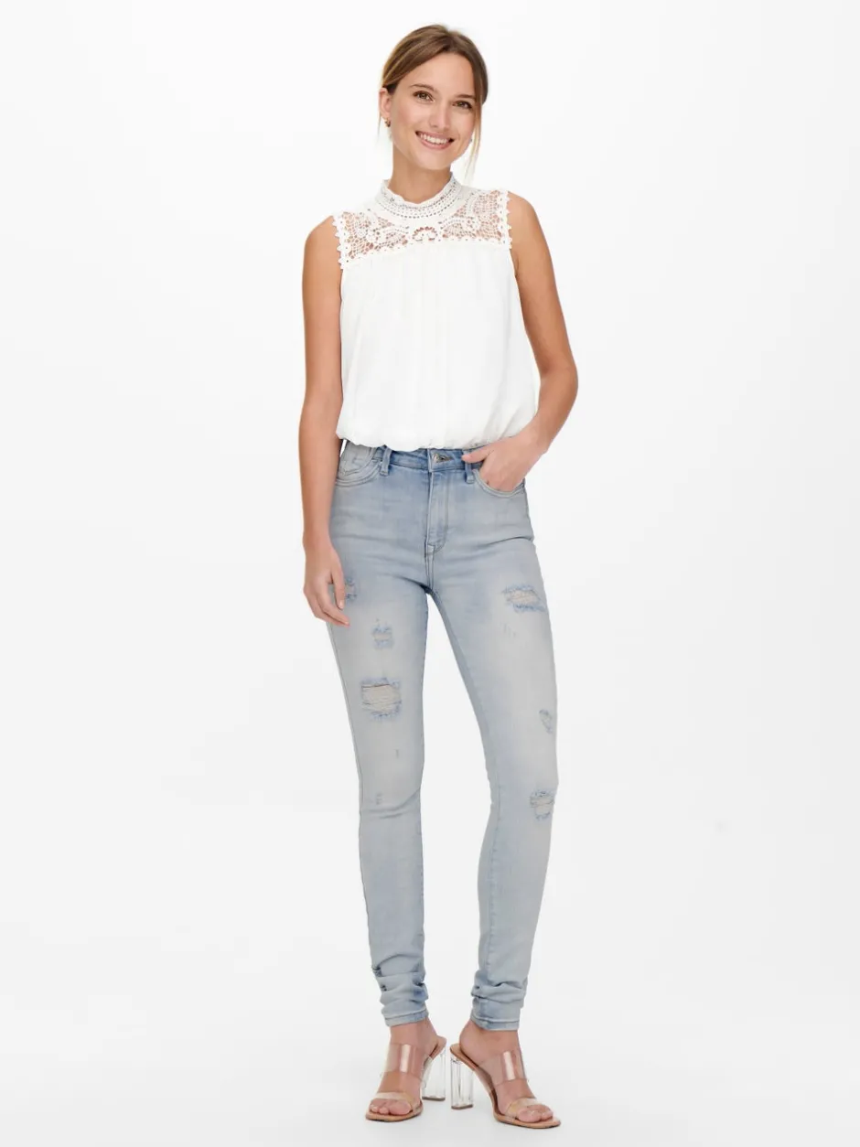 New ONLFOREVER Høj talje Skinny fit Jeans Dame Jeans|Jeans