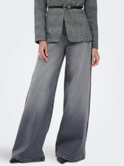 Online ONLFRANCESCA Mellemhøj talje Wide leg fit Jeans Dame Jeans|Jeans