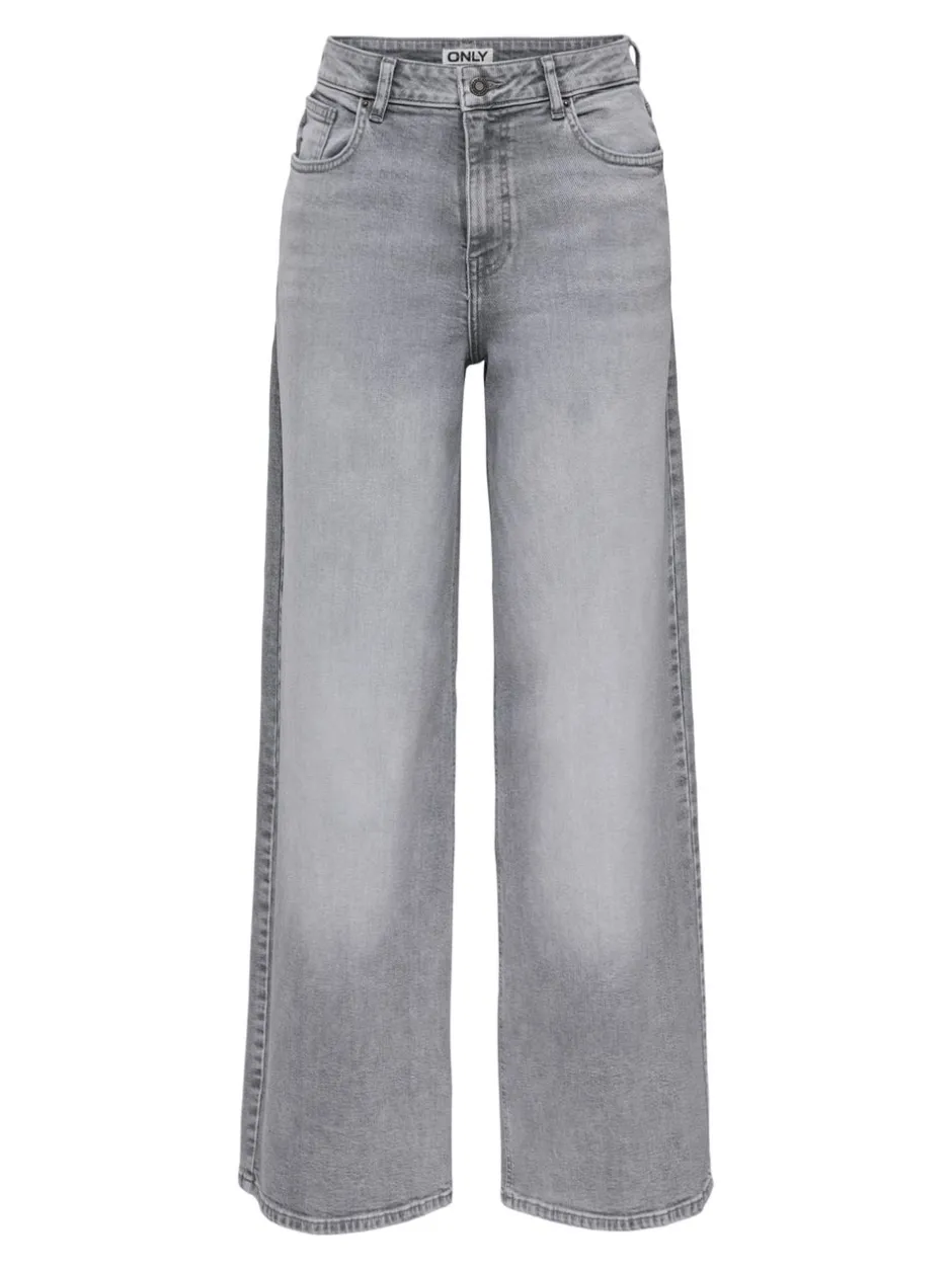 Online ONLFRANCESCA Mellemhøj talje Wide leg fit Jeans Dame Jeans|Jeans