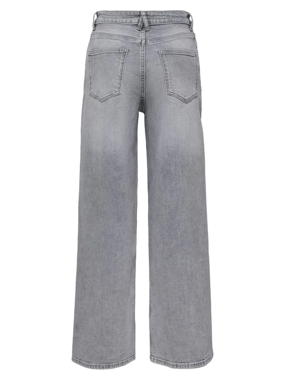 Online ONLFRANCESCA Mellemhøj talje Wide leg fit Jeans Dame Jeans|Jeans