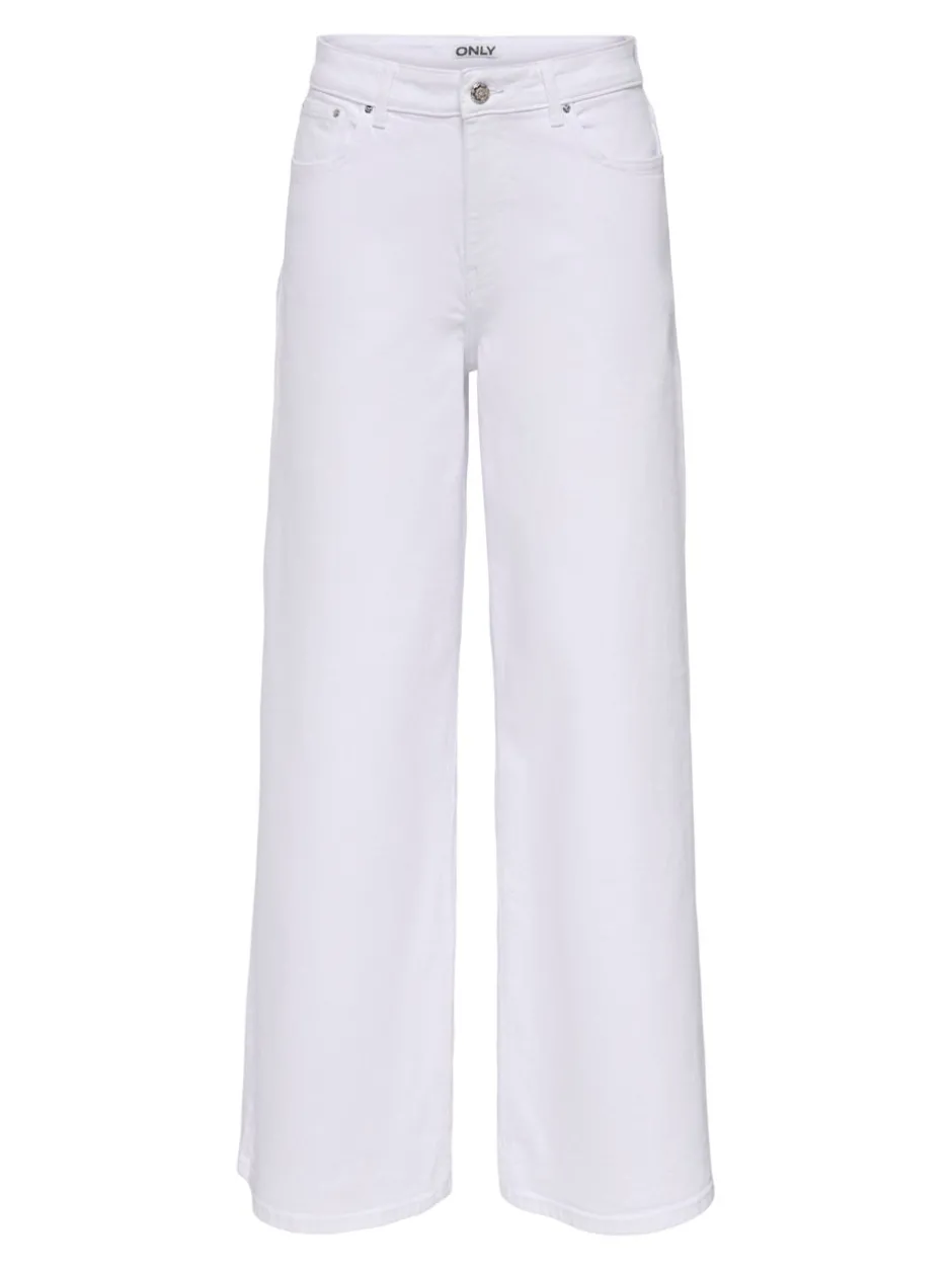Discount ONLFRANCESCA Mellemhøj talje Wide leg fit Jeans Dame Jeans|Jeans