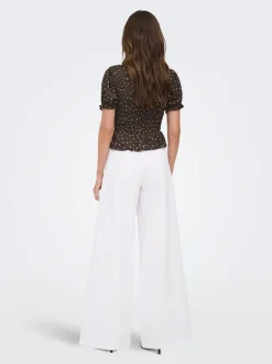 Discount ONLFRANCESCA Mellemhøj talje Wide leg fit Jeans Dame Jeans|Jeans