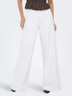 Discount ONLFRANCESCA Mellemhøj talje Wide leg fit Jeans Dame Jeans|Jeans