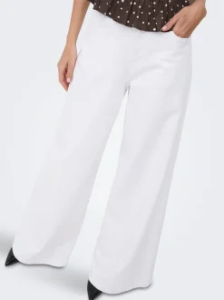 Discount ONLFRANCESCA Mellemhøj talje Wide leg fit Jeans Dame Jeans|Jeans