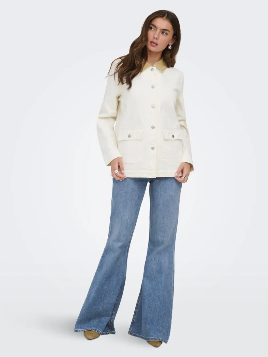 Online ONLFRANKIE Denimjakke Dame Jakker Og Frakker|Double Denim