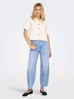 Hot ONLFRANKIE Høj talje Barrel fit Ankellængde Jeans Dame Jeans|Jeans