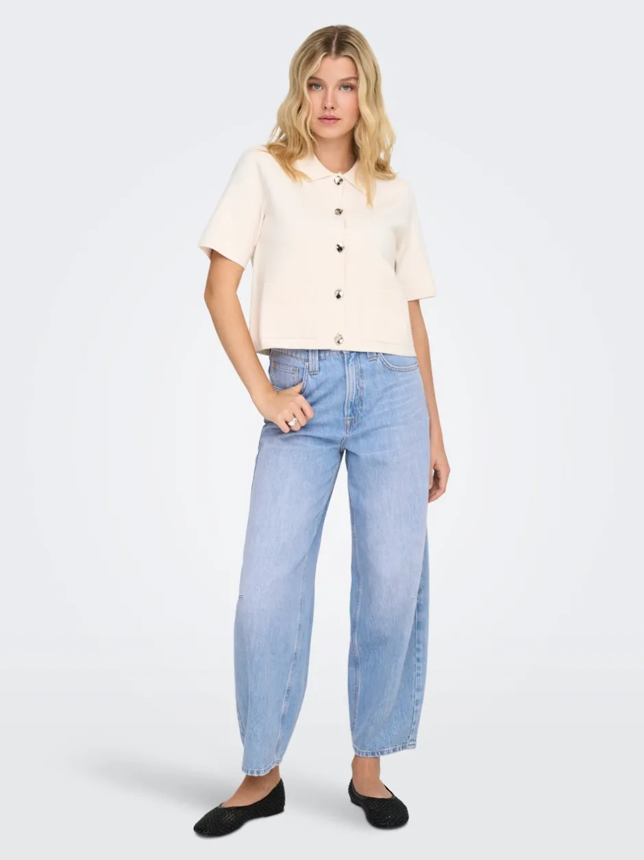 Hot ONLFRANKIE Høj talje Barrel fit Ankellængde Jeans Dame Jeans|Jeans