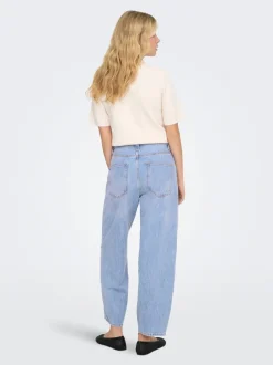 Hot ONLFRANKIE Høj talje Barrel fit Ankellængde Jeans Dame Jeans|Jeans