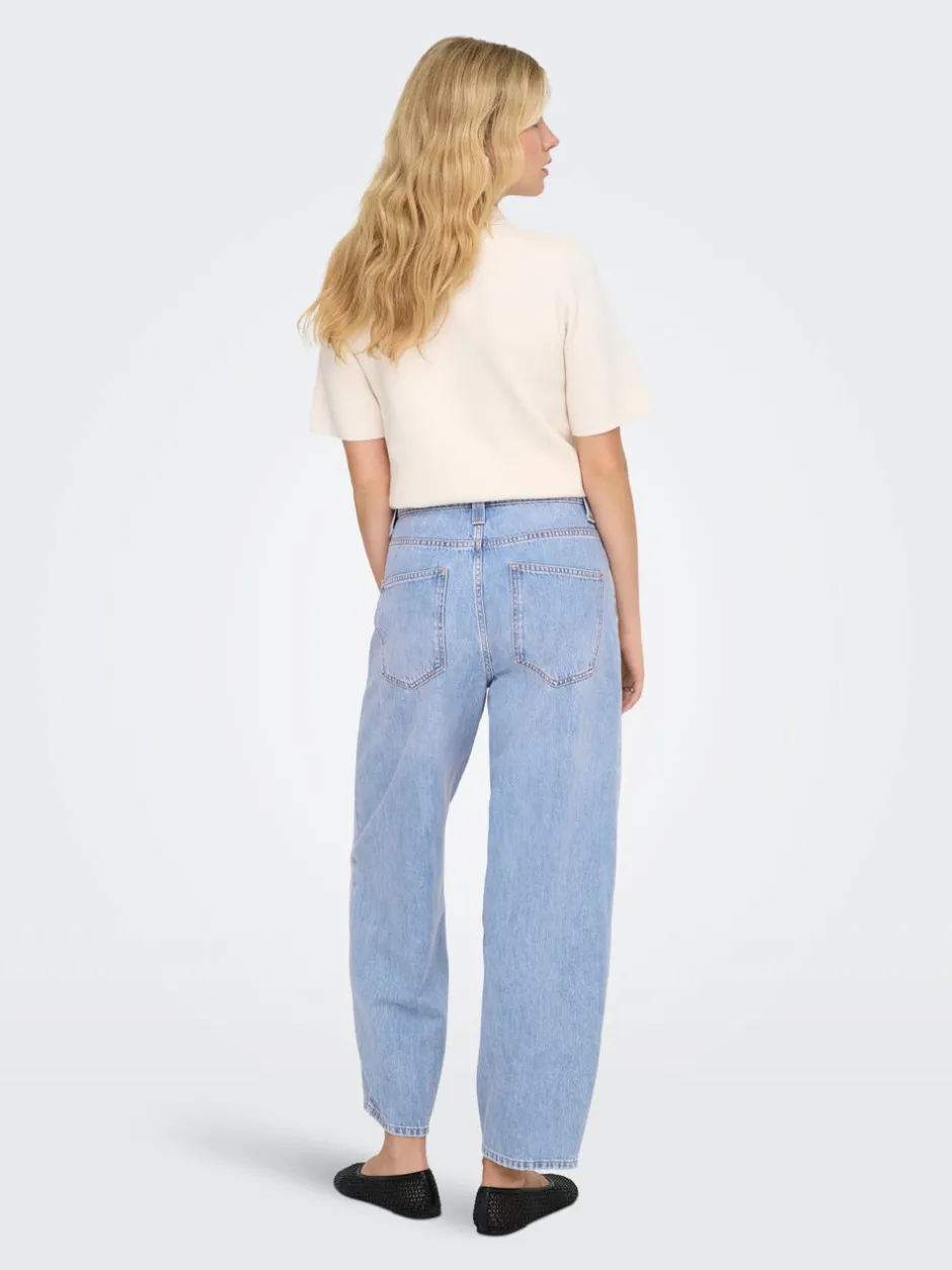 Hot ONLFRANKIE Høj talje Barrel fit Ankellængde Jeans Dame Jeans|Jeans