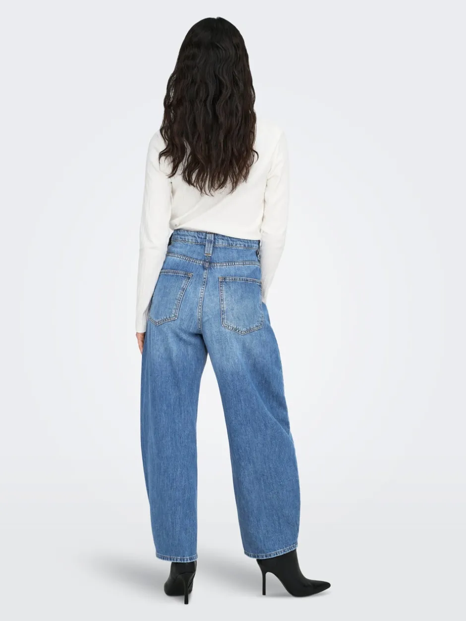 Sale ONLFRANKIE Høj talje Barrel fit Ankellængde Jeans Dame Jeans|Jeans
