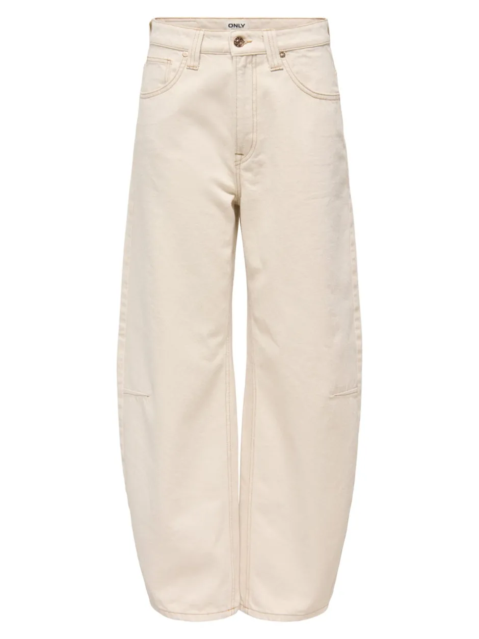 Online ONLFRANKIE Høj talje Barrel fit Cropped Jeans Dame Jeans|Jeans