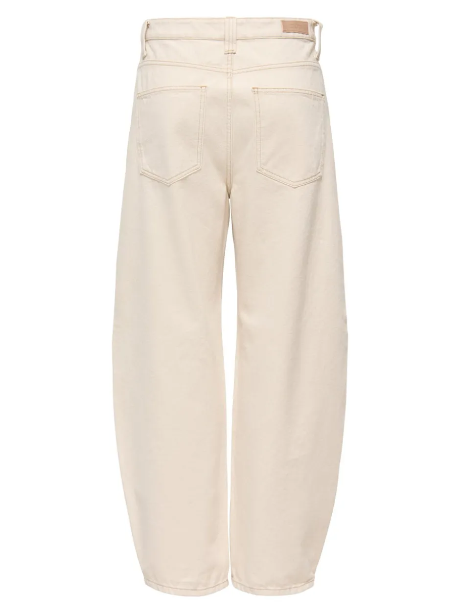 Online ONLFRANKIE Høj talje Barrel fit Cropped Jeans Dame Jeans|Jeans