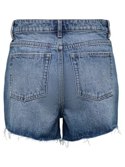Outlet -ONLGABI Høj talje Regular fit Denim-shorts Dame Shorts|Double Denim