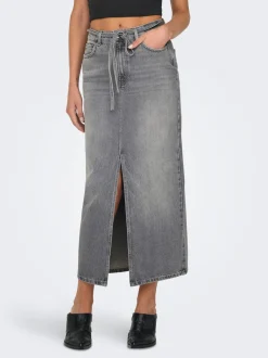 Sale -ONLGIANNA Denim Denim-nederdel Midinederdel Dame Nederdele|Denimnederdele