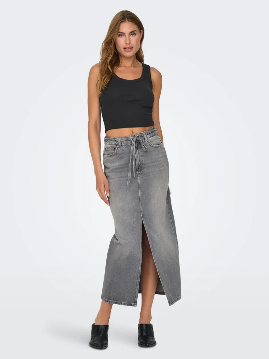 Sale -ONLGIANNA Denim Denim-nederdel Midinederdel Dame Nederdele|Denimnederdele