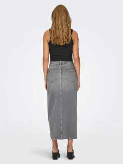 Sale -ONLGIANNA Denim Denim-nederdel Midinederdel Dame Nederdele|Denimnederdele