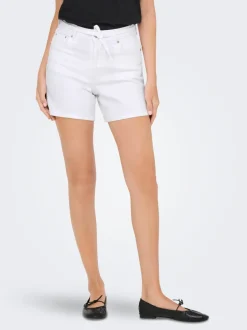 Sale ONLGIANNA Mellemhøj talje Regular fit Denim-shorts Dame Shorts|Double Denim