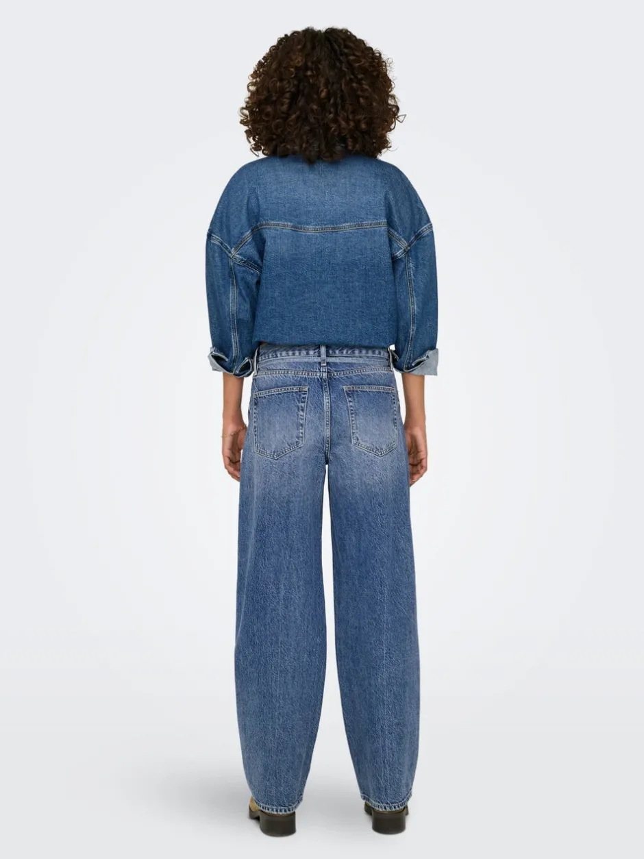 New ONLGIANNA Mellemhøj talje Balloon fit Jeans Dame Jeans|Jeans