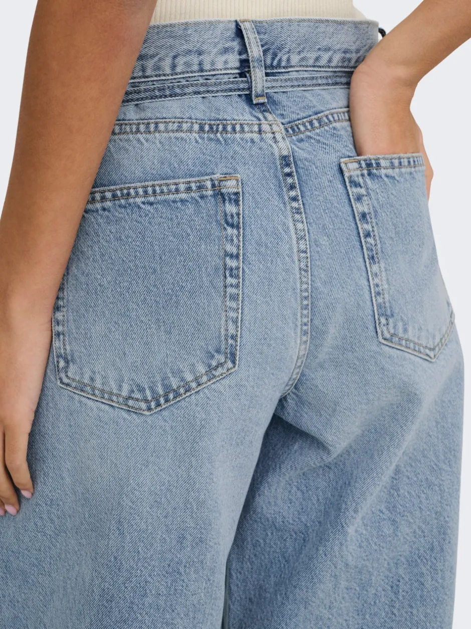 Discount ONLGIANNA Mellemhøj talje Straight fit Jeans Dame Jeans|Jeans