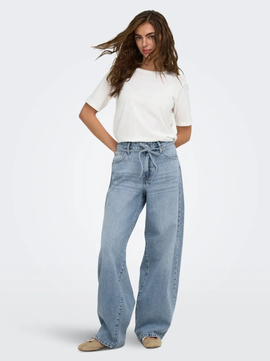 Discount ONLGIANNA Mellemhøj talje Straight fit Jeans Dame Jeans|Jeans