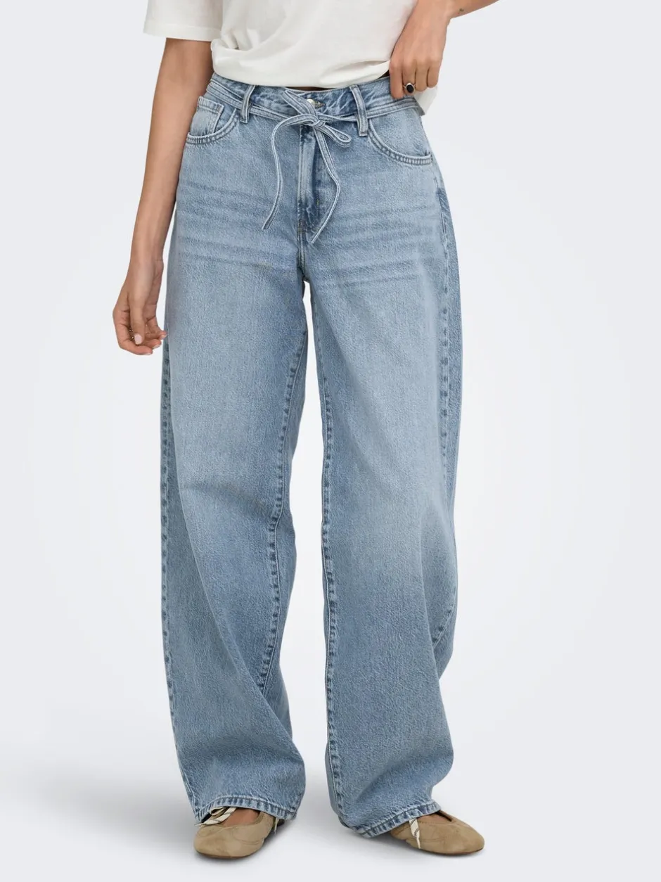 Discount ONLGIANNA Mellemhøj talje Straight fit Jeans Dame Jeans|Jeans