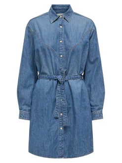 New ONLGILLO Kort kjole Dame Kjoler|Double Denim