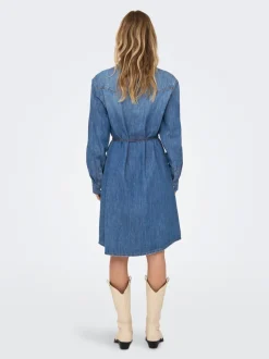 New ONLGILLO Kort kjole Dame Kjoler|Double Denim