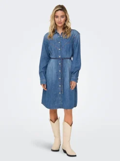 New ONLGILLO Kort kjole Dame Kjoler|Double Denim