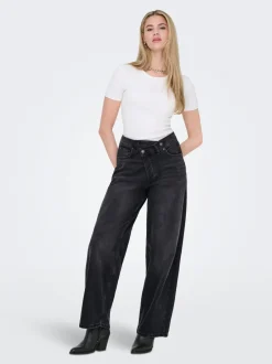 Outlet ONLGIORGIA Mellemhøj talje Baggy fit Jeans Dame Jeans|Jeans
