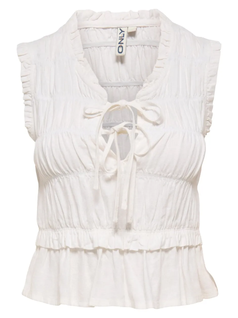Clearance ONLGOA Hør Bluse Dame Toppe