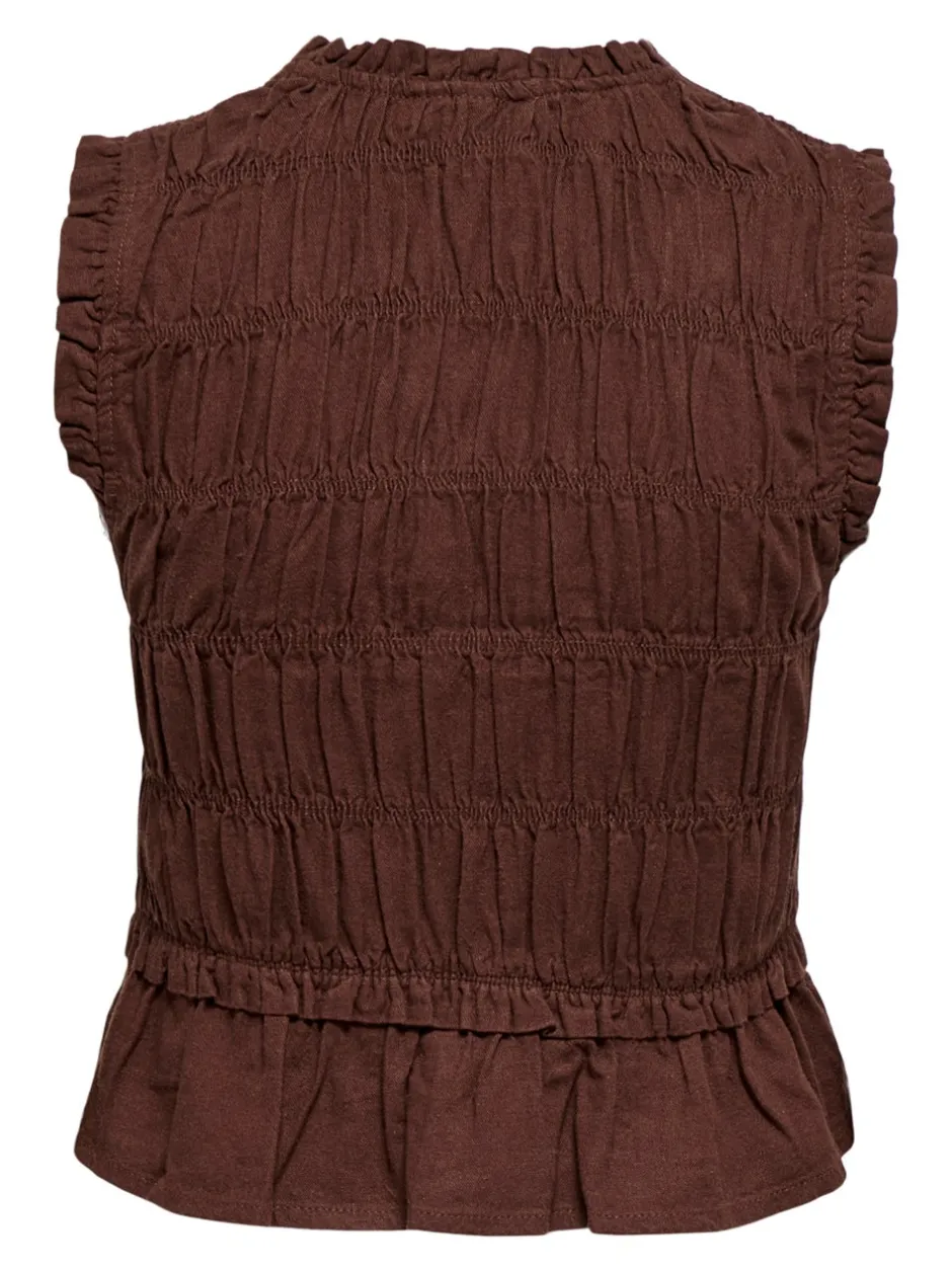 Clearance ONLGOA Hør Bluse Dame Toppe