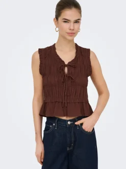 Clearance ONLGOA Hør Bluse Dame Toppe