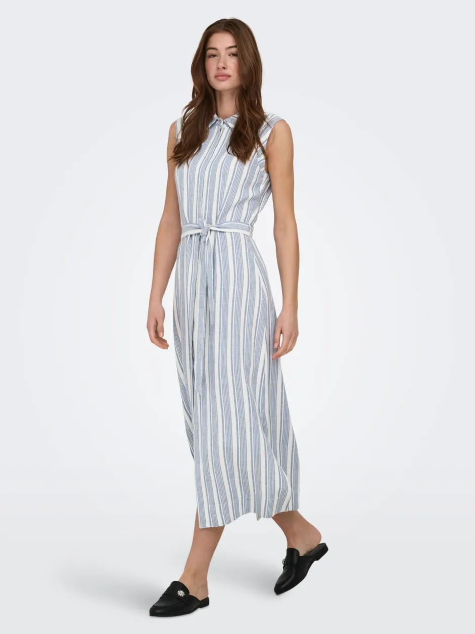 Outlet ONLGOA Hør Lang kjole Dame Kjoler