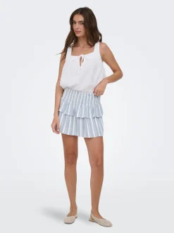 Hot ONLGOA Hør Nederdel Kort nederdel Dame Nederdele