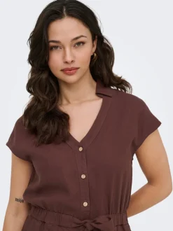 Best ONLGOA Hør Playsuit Dame Jumpsuits