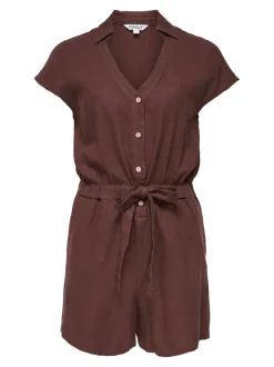 Best ONLGOA Hør Playsuit Dame Jumpsuits
