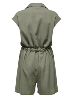 Discount ONLGOA Hør Playsuit Dame Jumpsuits